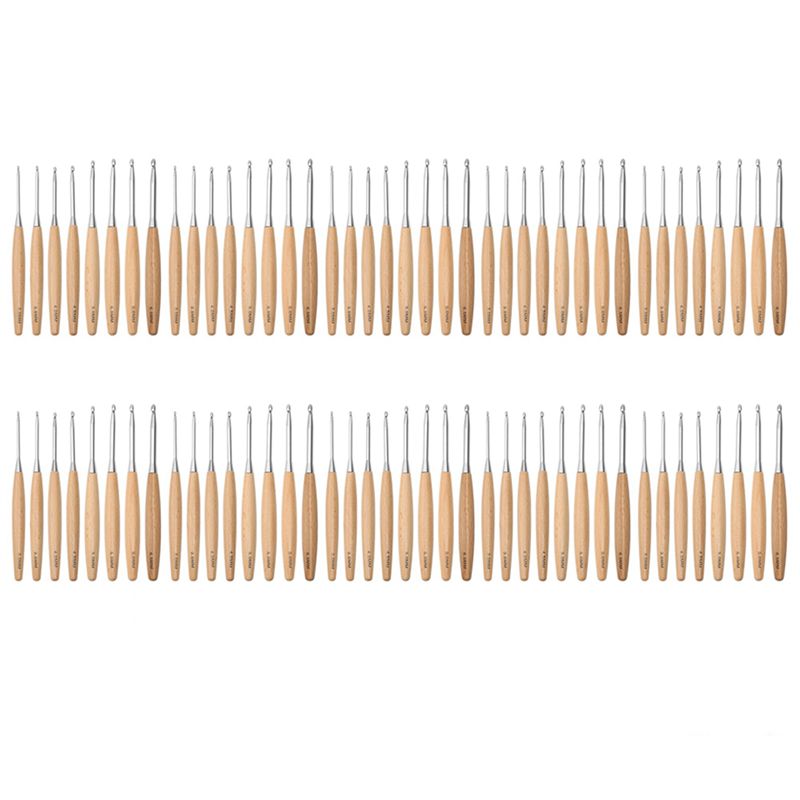 SEWS-80Pcs Wood Crochet Hooks  - Sewing review and price