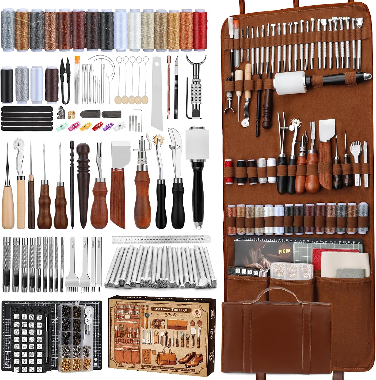 Leather Working Kit, Leather W - Cotton Embroidery Thread Skeins review and price