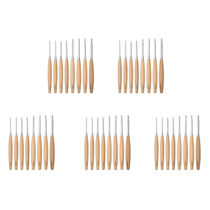 M12K-40Pcs Wood Crochet Hooks - Wooden Crochet Hooks Ergonomic Handle review and price