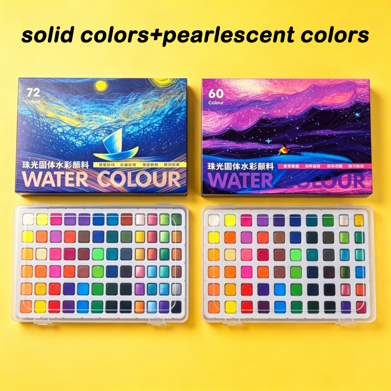 Solid & Pearlescent Watercolor - Watercolor Paint Set Solid Pigment review and price
