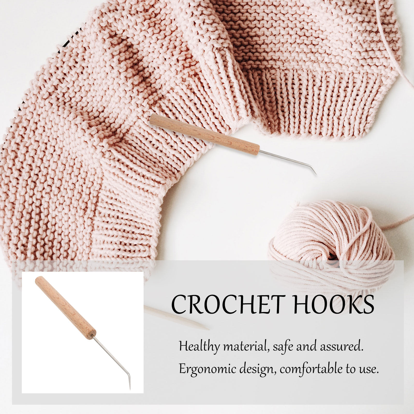 Crochet Hooks with Wooden Hand - Wooden Crochet Hooks Ergonomic Handle review and price