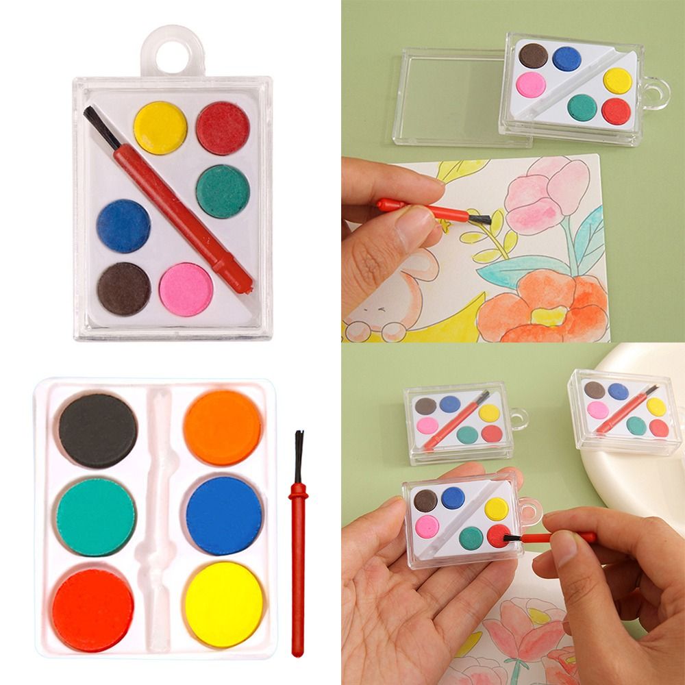 Portable with Painting Brush W - Watercolor Paint Set Solid Pigment review and price