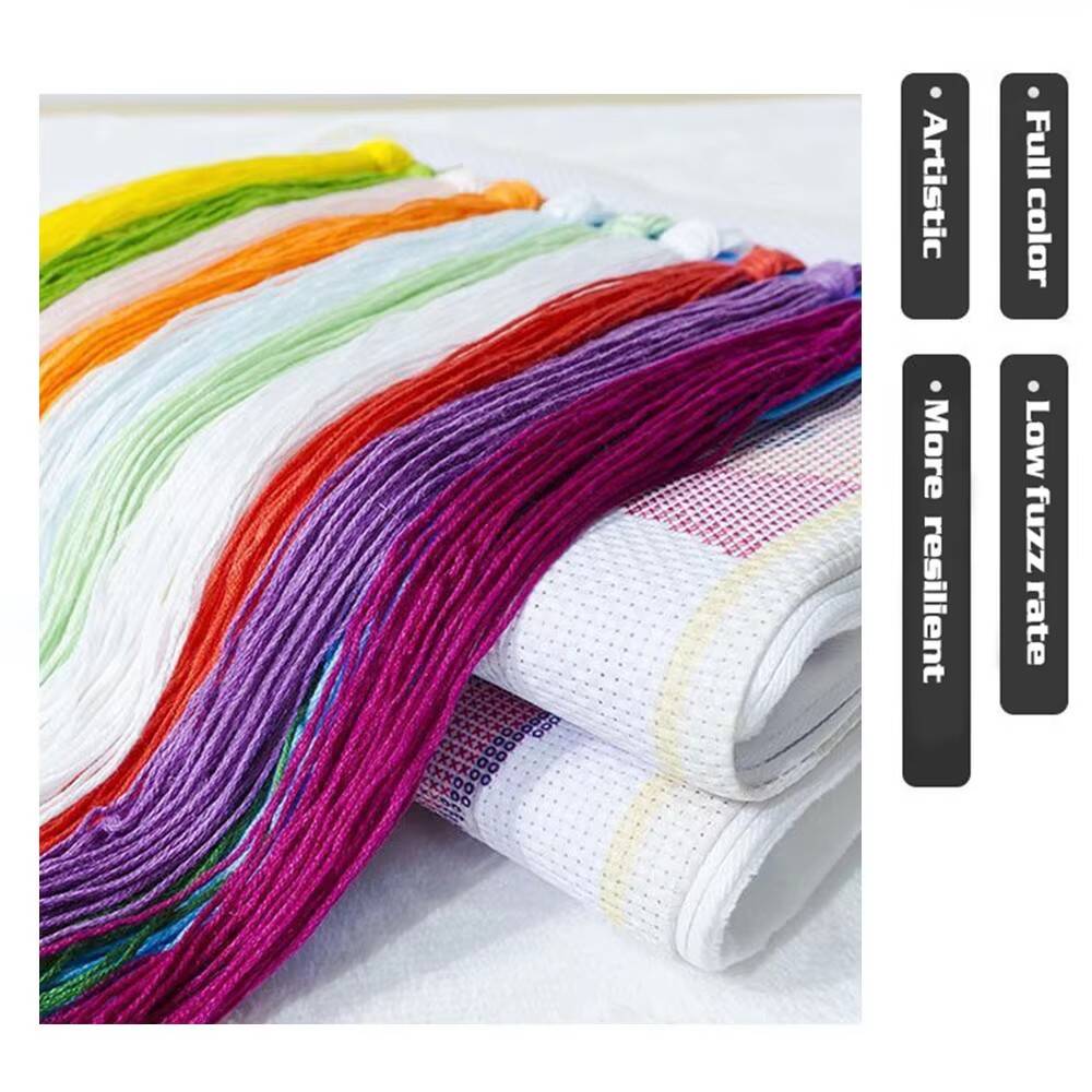 HUACAN Cross Stitch Kits Rose  - Cotton Embroidery Thread Skeins review and price