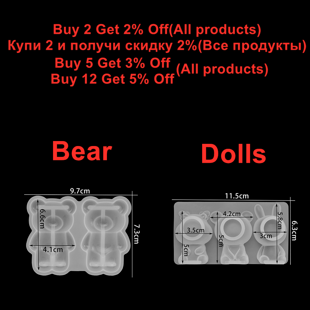 3D Cartoons Animal Doll Silico - Silicone Epoxy Resin Molds Set review and price