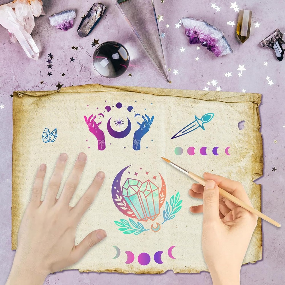 Moon Phase Crystal Rubber Stam - Clear Silicone Stamps For Card Making review and price